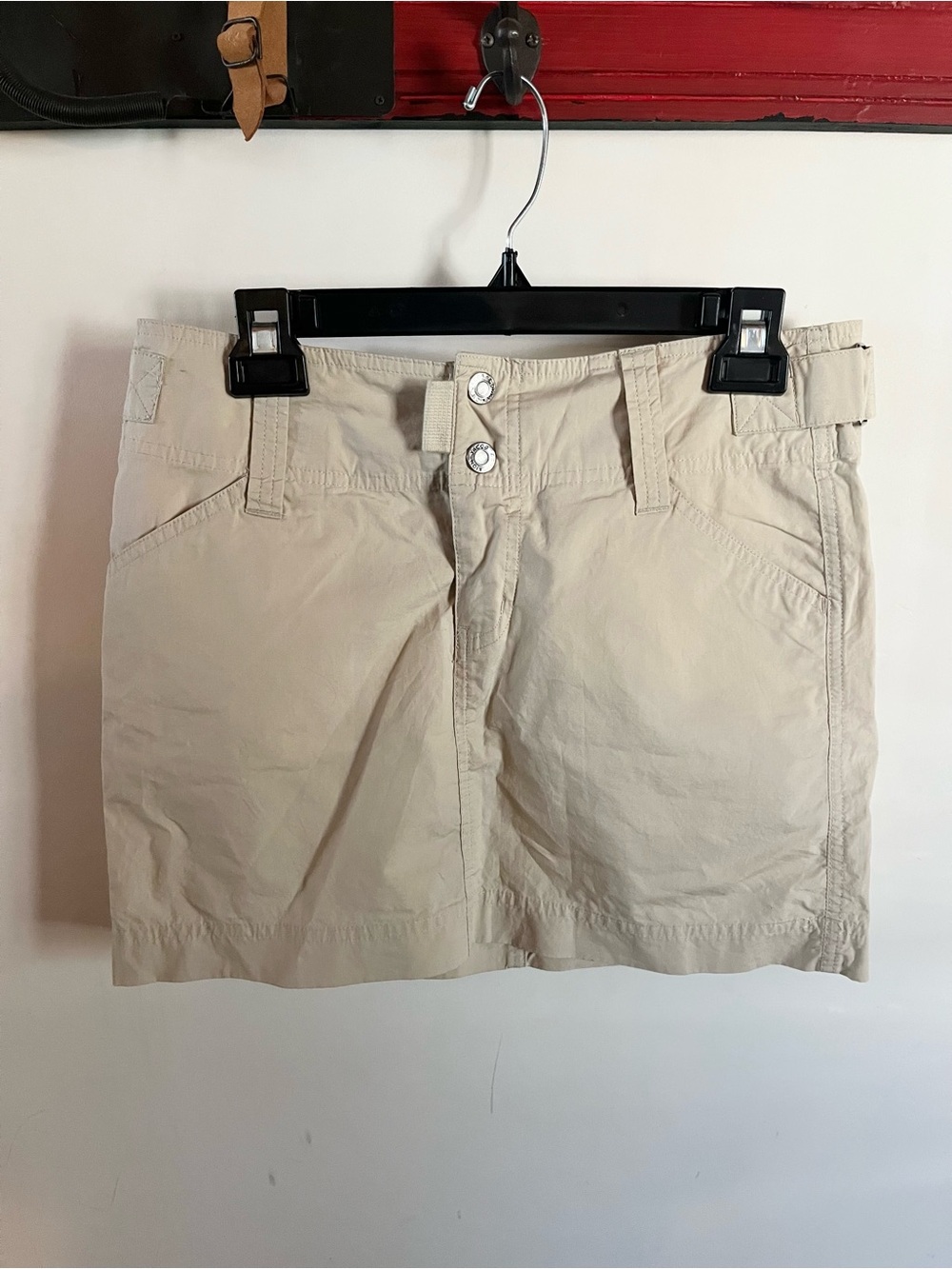 Women's Khaki Cotton Skirt- Beige